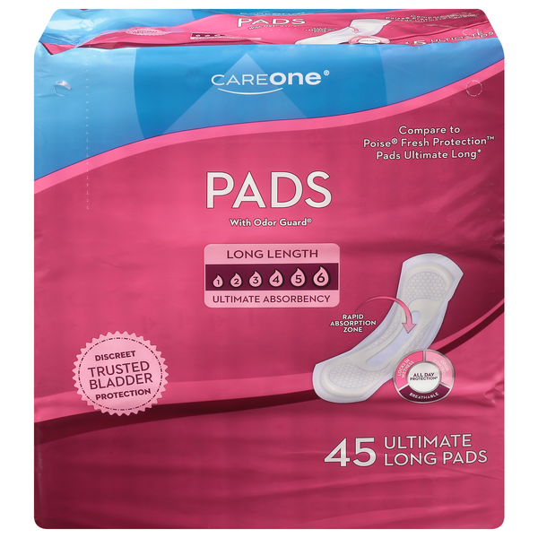 CareOne Incontinence Pads Long Length