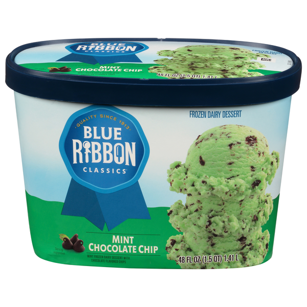 Save on Blue Ribbon Classics Frozen Dairy Dessert Mint Chocolate Chip