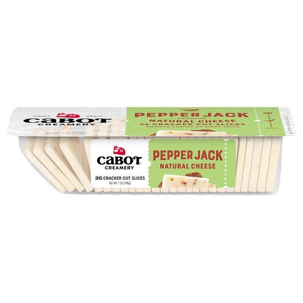 Cabot Creamery Pepper Jack Cheese Cracker Cut Slices - 26 ct
