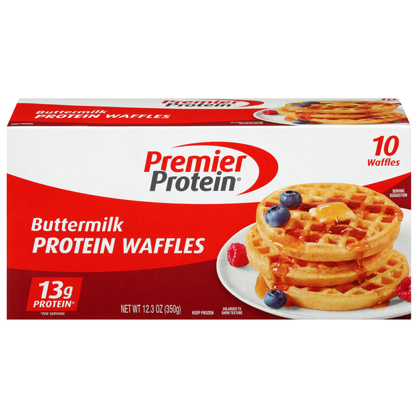 Premier Protein 13g Protein Waffles - 10 ct Frozen