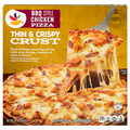 Our Brand Thin & Crispy Crust BBQ Style Chicken Pizza Frozen
