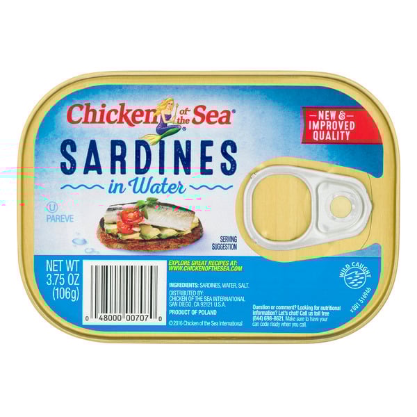 Save on Chicken of the Sea Sardines in Water Order Online Delivery