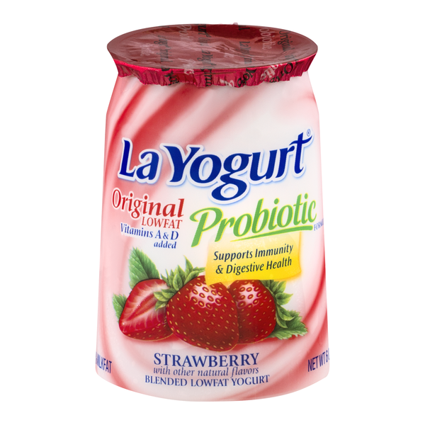 La Yogurt Probiotic Low Fat Strawberry Blended Yogurt Cup