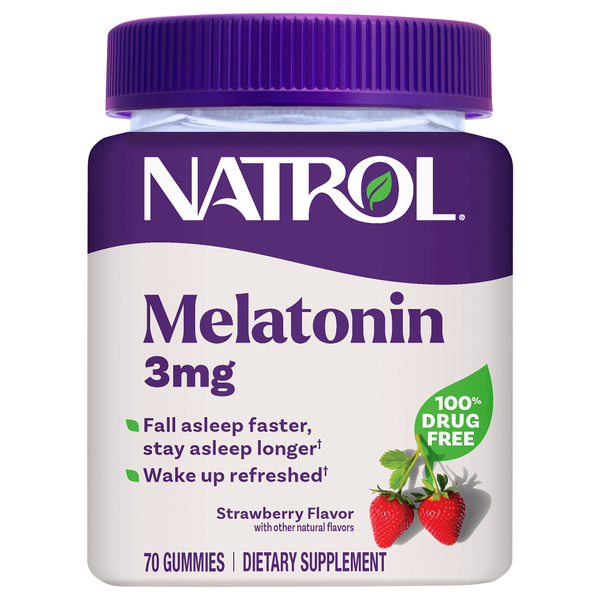 Natrol Sleep 3 mg Strawberry Flavored Melatonin Gummies
