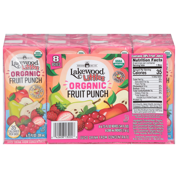 Lakewood Littles Organic Fruit Punch Juice Drink from Concentrate - 8 pk