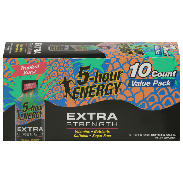 Save on 5Hour Energy Extra Strength Tropical Burst Energy Drink Value
