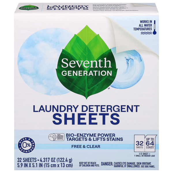 Seventh Generation Free & Clear Laundry Detergent Sheets