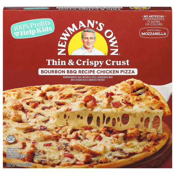 Newman's Own Thin & Crispy Crust Bourbon BBQ Recipe Chicken Pizza Frozen
