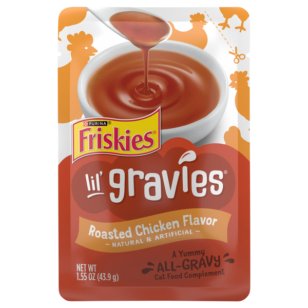 Friskies Lil' Gravies Cat Food Complement Roasted Chicken Flavor