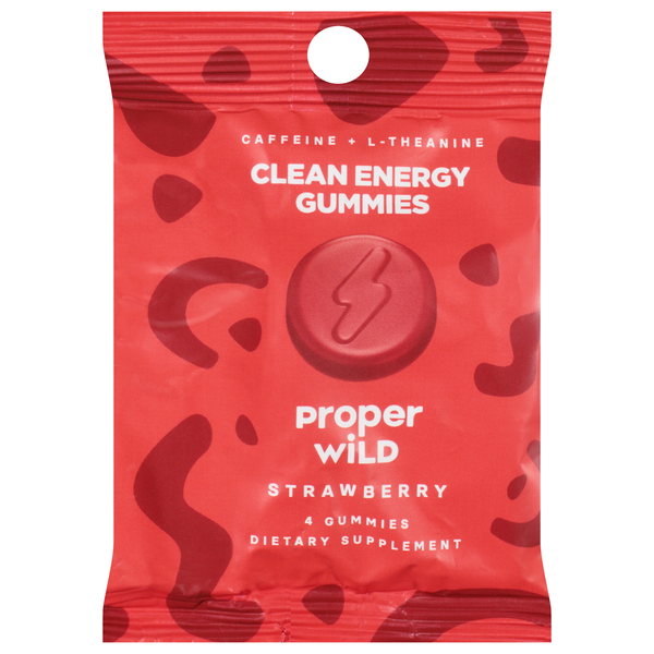Proper Wild Clean Energy Strawberry Gummies - 4 ct
