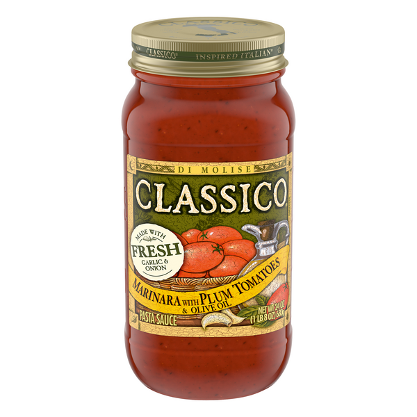 Save on Classico Marinara Pasta Sauce with Plum Tomatoes & Olive Oil