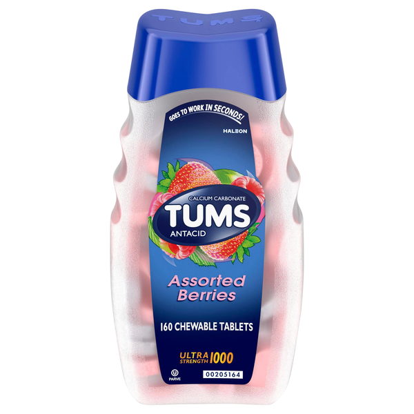 TUMS Antacid Assorted Berries Ultra Strength 1000 Chewable Tablet