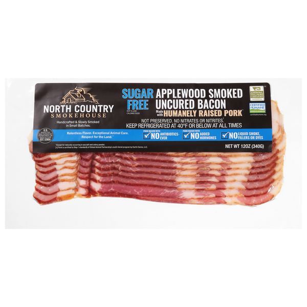 North Country Smokehouse Sugar Free Applewood Smoked Uncured Bacon Sliced
