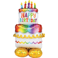 AirLoonz Birthday Cake Decorative Air-Filled Balloon