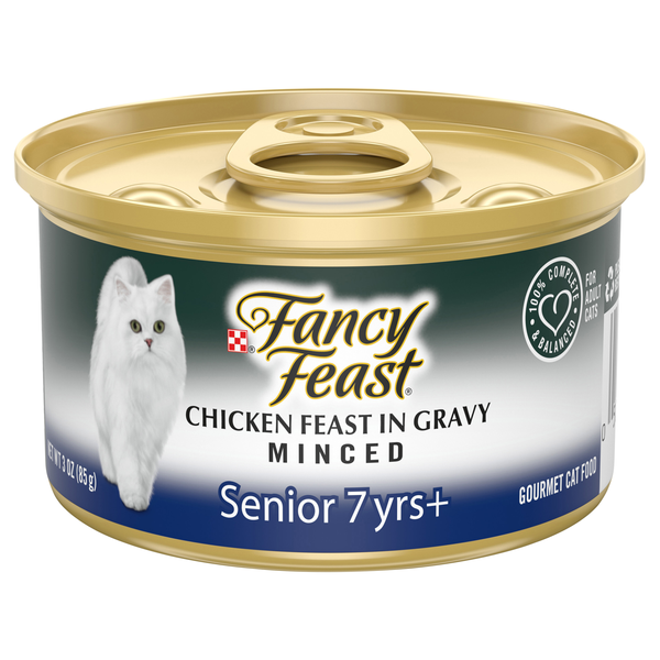 Fancy Feast Senior 7 yrs+ Minced Chicken Feast in Gravy Wet Cat Food