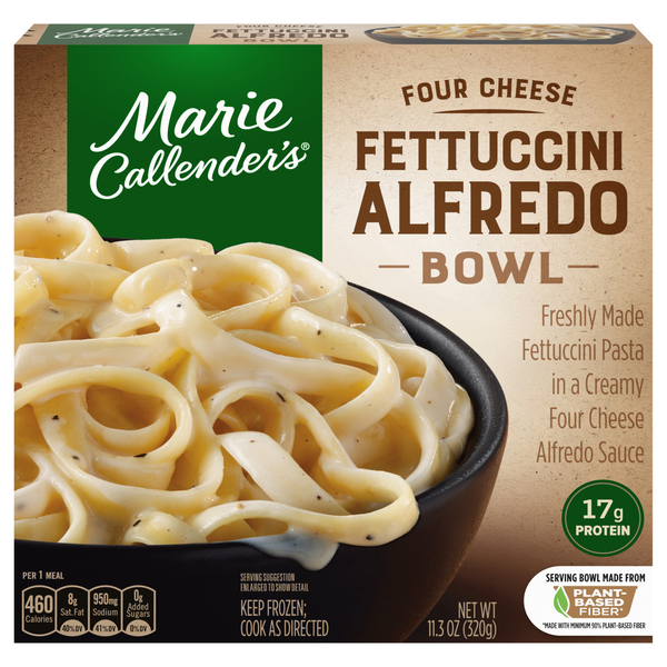 Marie Callender's 4 Cheese Fettuccini Alfredo Bowl 17g Protein Frozen Meal