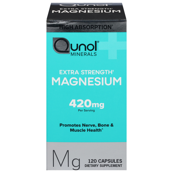 Qunol Minerals Extra Strength Magnesium 420mg Capsules