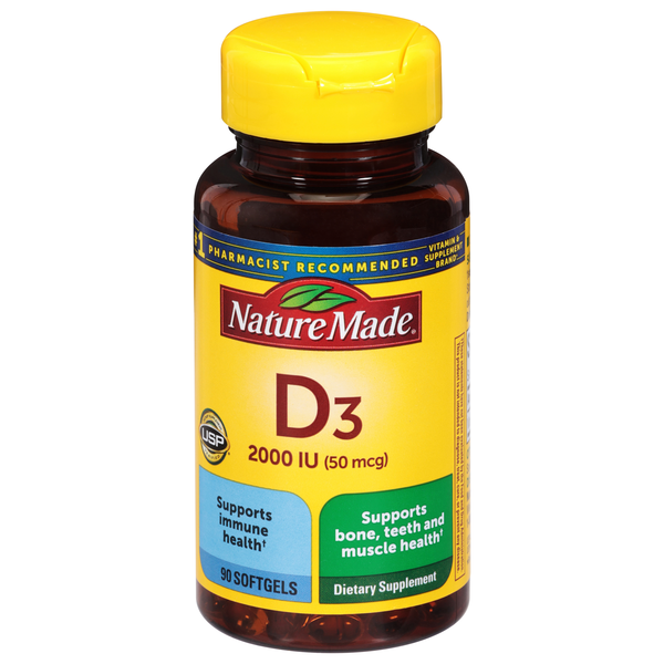 Save on Nature Made Vitamin D3 2000 IU Dietary Supplement Softgels