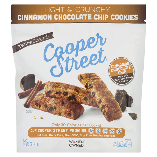 Save on Cooper Street Light & Crunchy Cookies Cinnamon Chocolate Chip