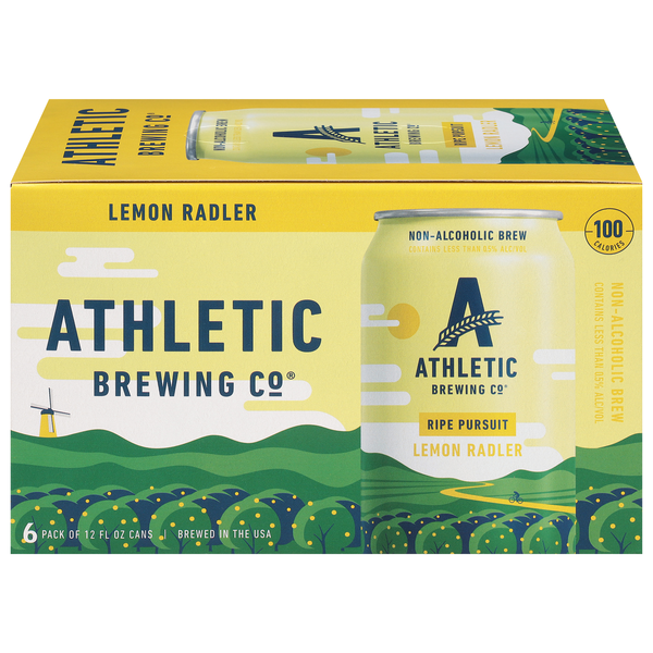 Athletic Brewing Co. Lemon Radler Non-Alcoholic Brew - 6 pk