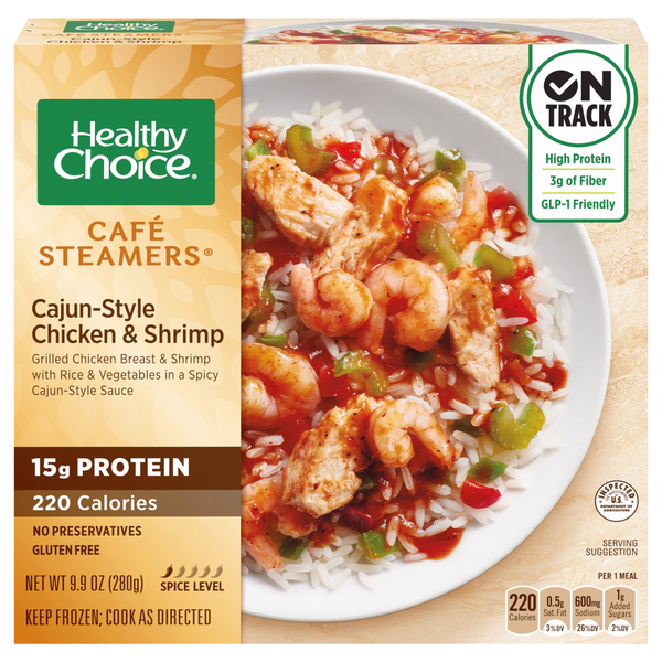Healthy Choice Cafe Steamers Cajun Style Chicken & Shrimp Frozen Meal