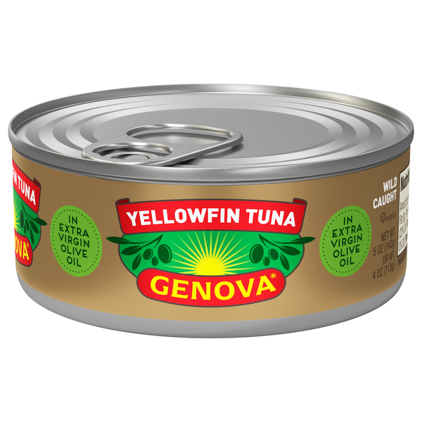 Genova Wild Caught Yellowfin Tuna in Extra Virgin Olive Oil with Sea Salt