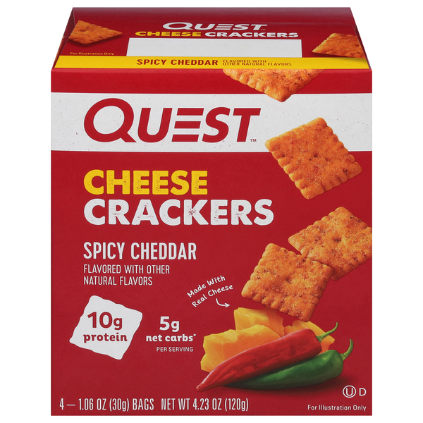 Quest Spicy Cheddar 10g Protein Cheese Crackers - 4 ct
