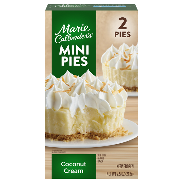 Marie Callender's Coconut Cream Mini Pies - 2 ct Frozen