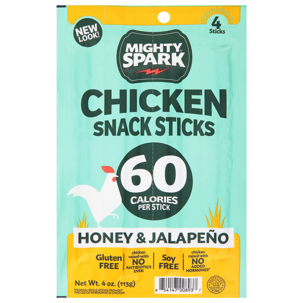 Mighty Spark Honey & Jalapeno Chicken Snack Stick - 4 ct