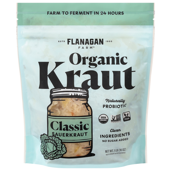 Flanagan Farm Organic Classic Sauerkraut Refrigerated