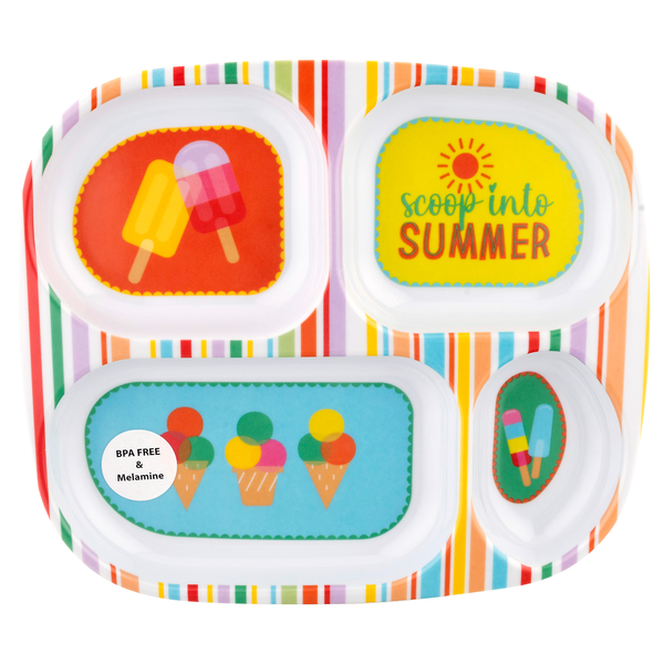 Smart Living Summer Divided Plate Scoop into Summer