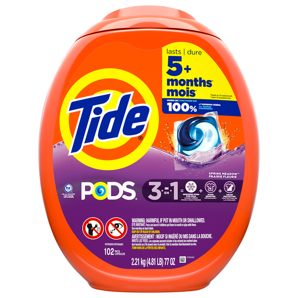 Tide PODS Spring Meadow Scent Laundry Detergent Pacs - 102 ct
