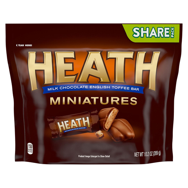 Heath Milk Chocolate English Toffee Candy Bars Miniatures Share Pack