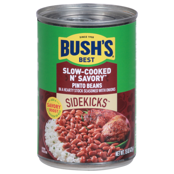 Save on Bush's Best Sidekicks SlowCooked N' Savory Pinto Beans Order