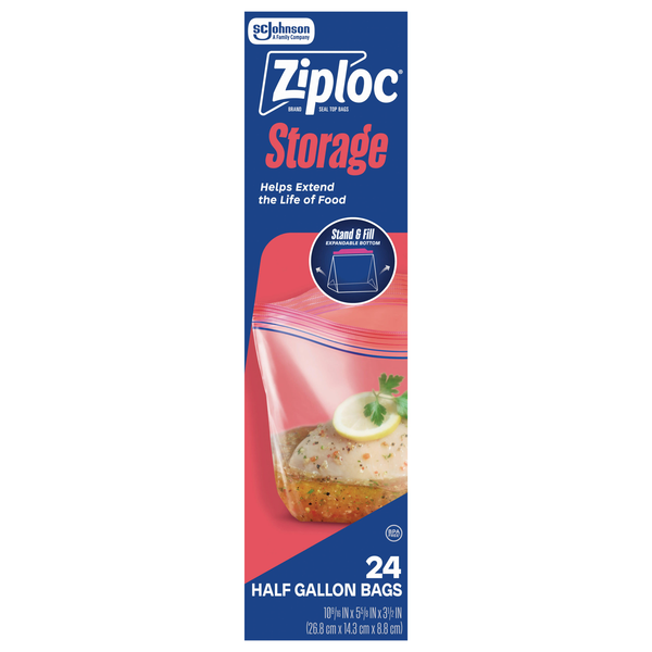 Ziploc Half Gallon Marinade Bags