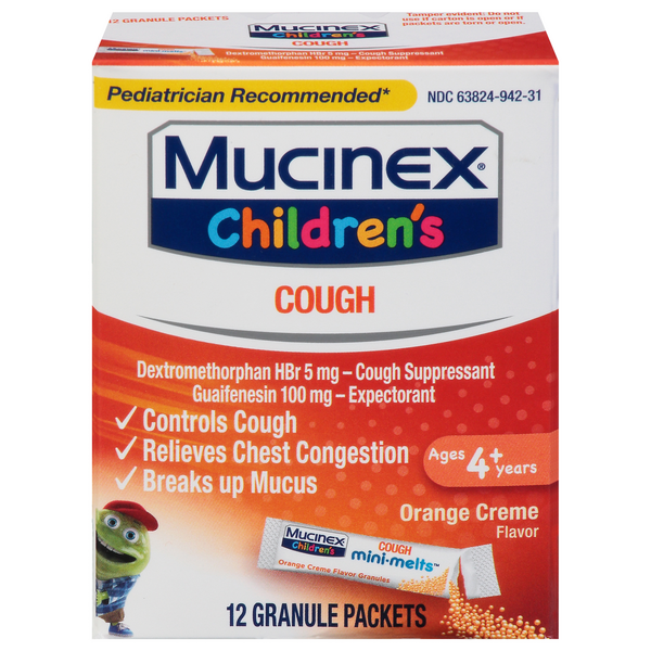 Save on Mucinex Children's Cough Suppressant Orange Creme Flavor Order
