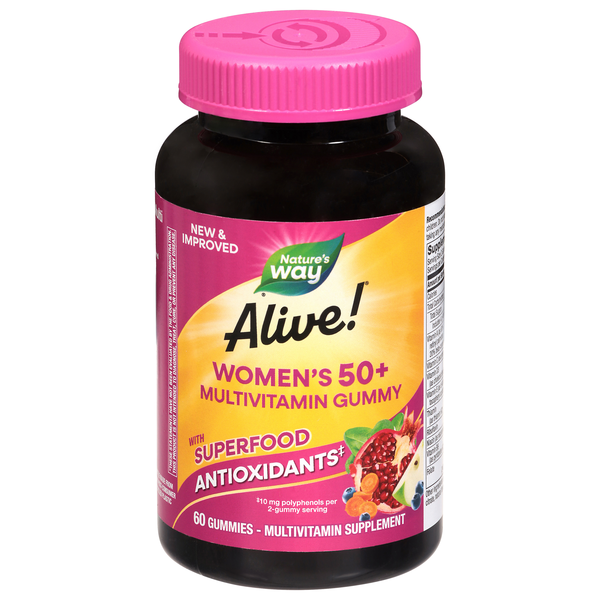 Nature's Way Alive Women's 50+ Orchard Fruits & Garden Veggies Gummies