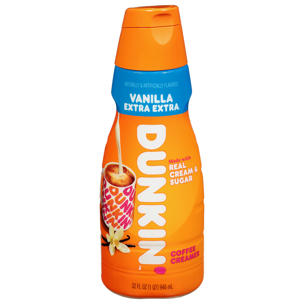 Save on Dunkin' Flavored Coffee Creamer Extra Extra Vanilla