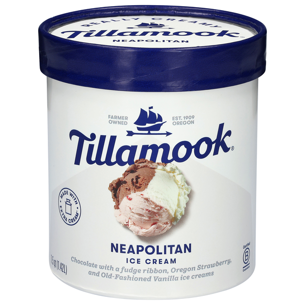 Tillamook Neapolitan Chocolate Strawberry & Vanilla Ice Cream