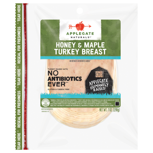 Applegate Naturals Antibiotic Free Honey & Maple Turkey Breast Sliced