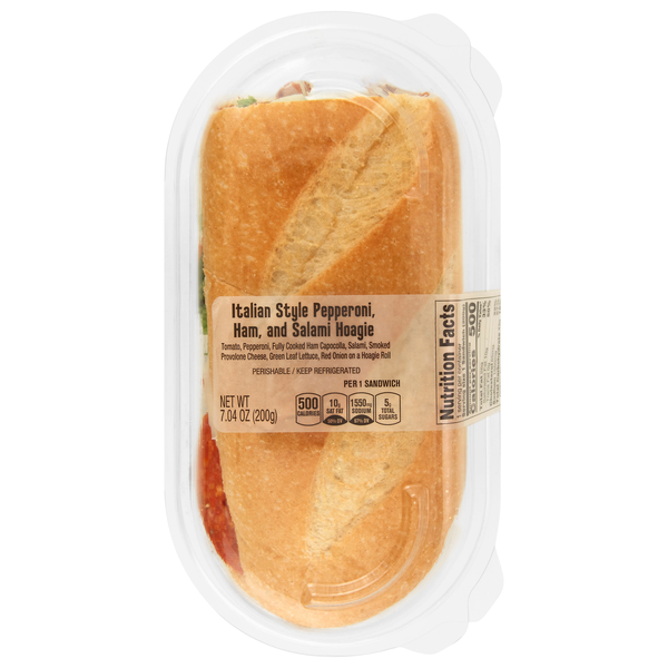 Stop & Shop Deli Italian Style Pepperoni Ham & Salami Hoagie