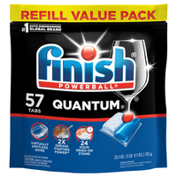 FINISH Powerball Quantum Dishwasher Detergent Tabs - 57 ct