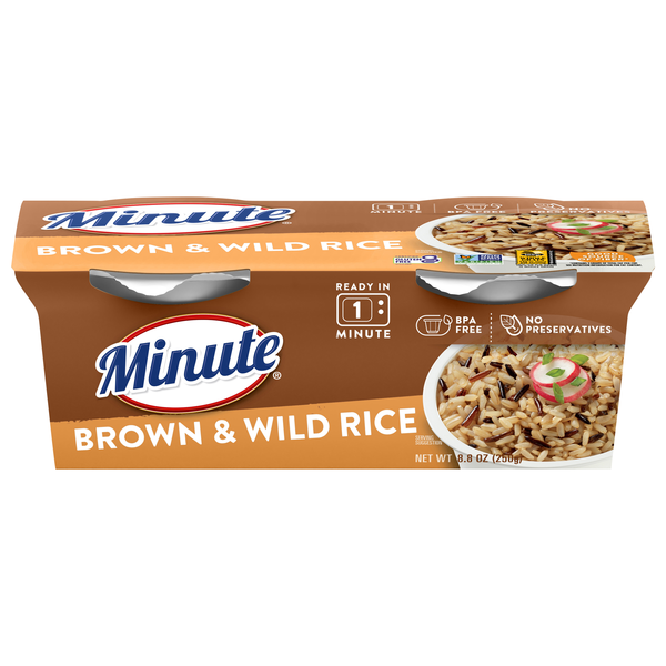 Minute 60 Second Microwave Brown & Wild Rice Cups - 2 ct