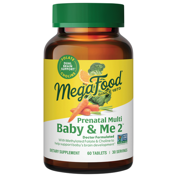 MegaFood Baby & Me 2 Prenatal Multivitamin Tablet