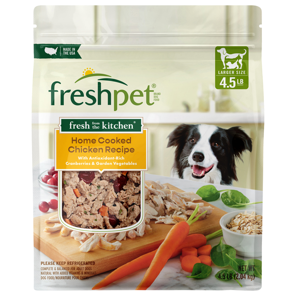 Freshpet Home Cooked Chicken Recipe Adult Dog Food Refrigerated