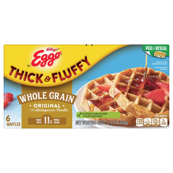 Save on Eggo Thick & Fluffy Original Whole Grain Waffles 6 ct Order