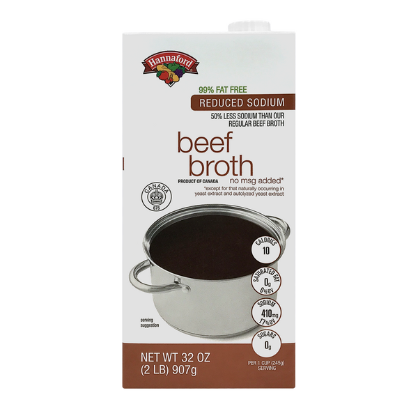 Hannaford 99% Fat Free Reduced Sodium Beef Broth