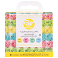 Wilton Pastel Yellow Pink Green & Blue Gel Food Colors - 4 ct