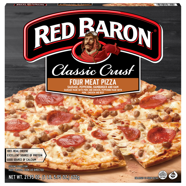 Red Baron Classic Crust Four Meat Pizza Frozen