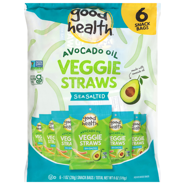 Good Health Gluten Free Sea Salt Veggie Straws Packs - 6 pk